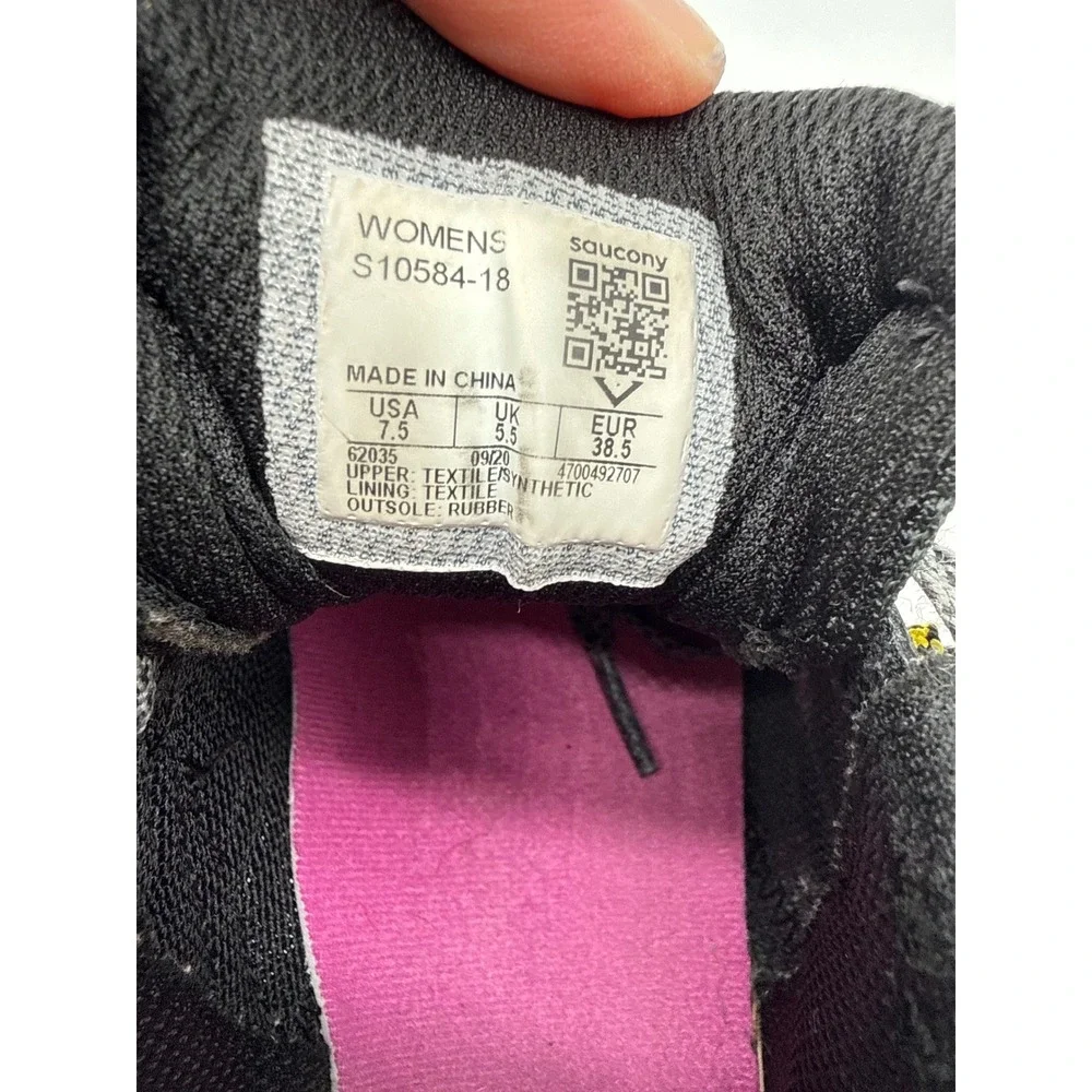 Saucony Excursion TR14 Trail Running Shoes Women 7.5 Black Pink Excellent Rugged